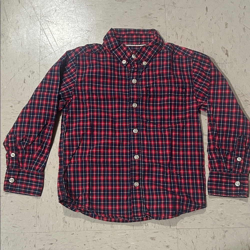 Carter's Red and Blue Plaid Button Down Shirt